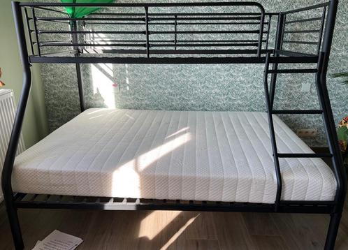 Stapelbed metaal, Huis en Inrichting, Slaapkamer | Stapelbedden en Hoogslapers, Zo goed als nieuw, Stapelbed, Ophalen