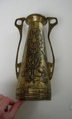 Art nouveau metalen vaas, Ophalen of Verzenden