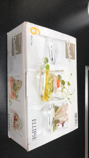 Glazen Durobor “ellipse” karton 6 stuks  beschikbaar voor biedingen