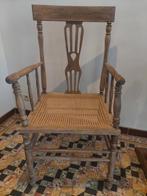 Antieke haardzetel met rieten zitting, Enlèvement