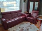 Lederen bordeau 3 en 1 zit . 2 relax, Ophalen, Gebruikt