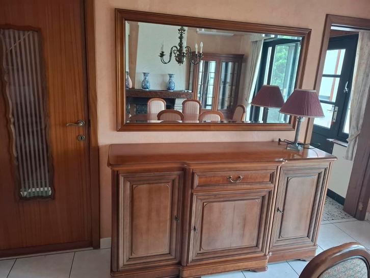 Dressoir met spiegel in mahonie hout, Huis en Inrichting, Kasten | Buffetkasten, Gebruikt, Ophalen