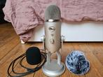 blue yeti zilver + kabel + 2 microfoonhoezen, Muziek en Instrumenten, Microfoons, Ophalen, Zo goed als nieuw, Overige typen