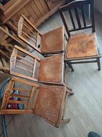 Chaises anciennes, vintage et rétro, Maison & Meubles, Chaises, Enlèvement, Utilisé, Bois, Quatre