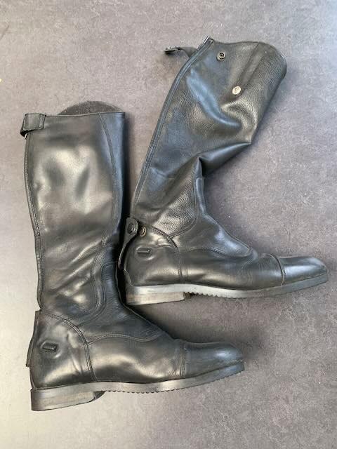 lederen rijlaarzen kinderen QHP (maar 36), Dieren en Toebehoren, Paardrijkleding, Zo goed als nieuw, Kinderen, Schoeisel, Ophalen