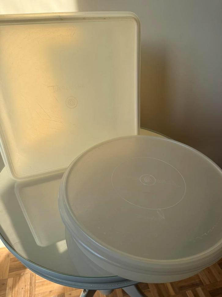Tupperware bewaardozen – rond & vierkant – set, Huis en Inrichting, Emmers, Zo goed als nieuw, Met deksel, Ophalen