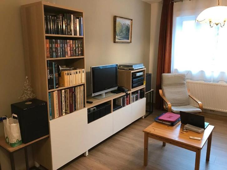 IKEA boekenkast/tv-meubel, Huis en Inrichting, Kasten |Televisiemeubels, Zo goed als nieuw, 200 cm of meer, 200 cm of meer, 25 tot 50 cm