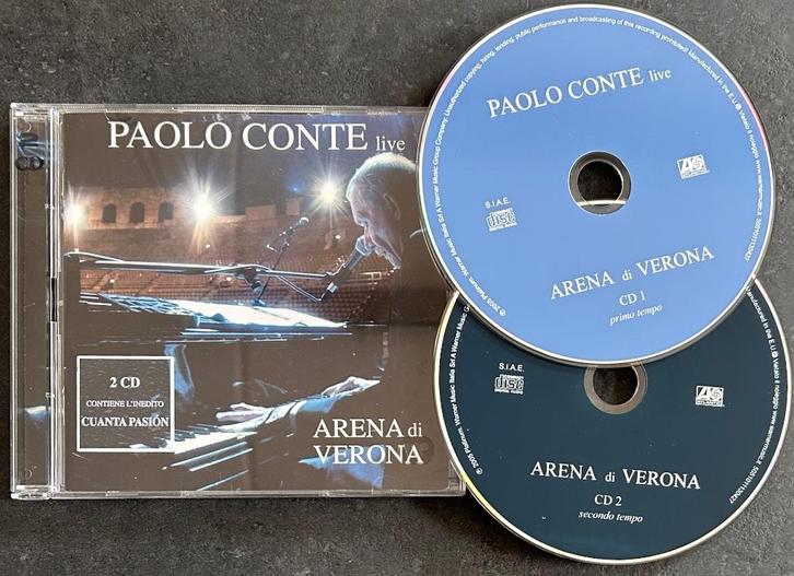 PAOLO CONTE - Live Arena di Verona ( 2CD ), Cd's en Dvd's, Cd's | Pop, Zo goed als nieuw, 2000 tot heden, Verzenden