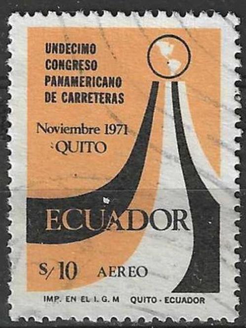 Ecuador 1972 - Yvert 535PA - Pan-Amerikaans Wegcongres (ST), Timbres & Monnaies, Timbres | Amérique, Affranchi, Envoi