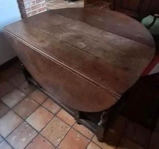 17e eeuwse massief eiken hangoortafel, Antiek en Kunst, Antiek | Meubels | Tafels, Ophalen