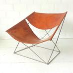 1960s pierre paulin artifort f675 chair stoel cognac, Huis en Inrichting, Ophalen of Verzenden, Gebruikt, Metaal, Eén