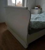 massief houten eenpersoonsbed vintage - jaren 50, Huis en Inrichting, Slaapkamer | Bedden, Ophalen, Gebruikt, Wit, Hout
