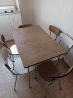 Retro originele formica tafel met 6 stoelen in goede staat, Verzamelen, Retro, Huis en Inrichting, Ophalen