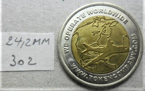 we operate worldwide Mauquoy token company, Postzegels en Munten, Penningen en Medailles, Overige materialen, Ophalen of Verzenden