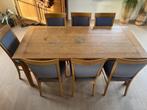 tafel en stoelen, Huis en Inrichting, Complete eetkamers, Ophalen, Gebruikt, Landelijk, 4 tot 6 stoelen