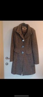 Clockhouse wool collection halflange jas wol/polyester 38, Maat 38/40 (M), Bruin, Ophalen of Verzenden, Zo goed als nieuw