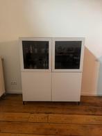 IKEA SINDVIK vitrinekast / dressoir – wit/zwart – 120 cm, Enlèvement, Comme neuf