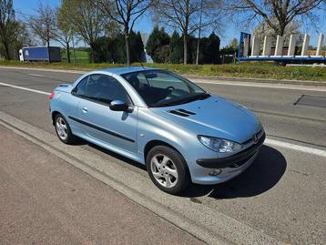 Peugeot 206 1.6i 16v 1EIG. GOEDE STAAT HANDELAAR/EXPORT !, Autos, Argent ou Gris, Achat, Entreprise, Cabriolet