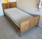 Bed met matras, Ophalen, Eenpersoons, Bruin, 200 cm