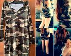 Camouflage jurk + body, Maat 38/40 (M), H&M, Verzenden, Zo goed als nieuw
