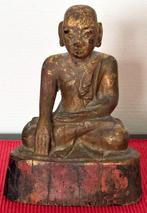 Birmese houten Boeddha, einde 18e eeuw, Antiek en Kunst, Ophalen of Verzenden