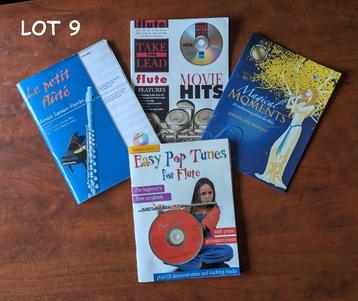 Lot 9. Partitions flûte traversière + CD (qq accomp. piano) beschikbaar voor biedingen