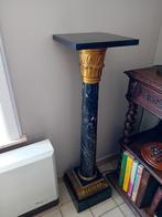 zwarte marmer zuil met  bronzen ornamenten., Antiek en Kunst, Ophalen