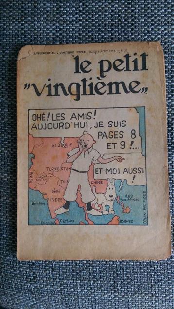 BUNDELTJE VAN KUIFJE PETIT TWENTIETH 9 AUGUSTUS 1934 BLAUWE  beschikbaar voor biedingen
