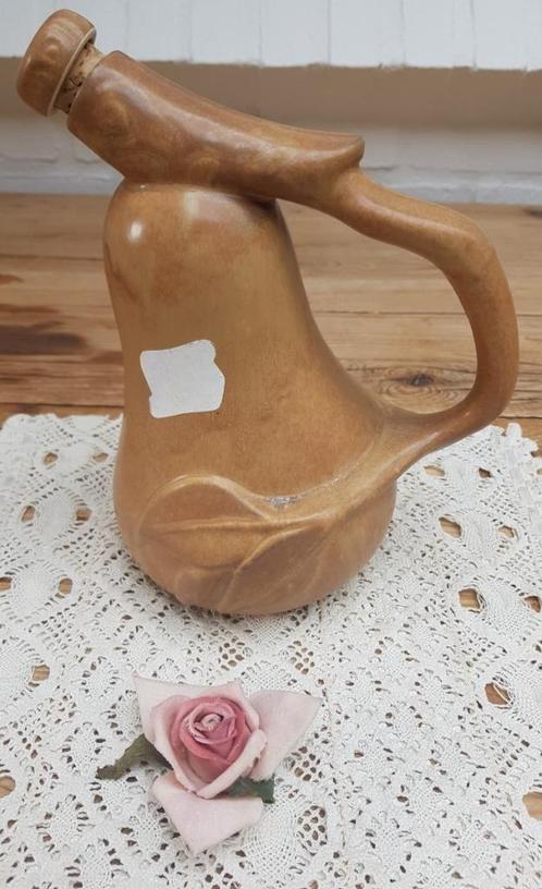 Franse Vieux gres peren kruik / fles met stop, Rhodaceram, Antiek en Kunst, Curiosa en Brocante, Ophalen of Verzenden