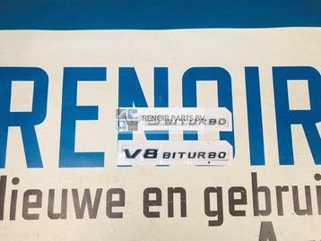 V8 BITURBO C63 E63 AMG Zijscherm CHROME Embleem L+R MERCEDES beschikbaar voor biedingen