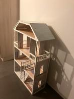 Poppenhuis barbie met meubels en 3 poppen, Verzamelen, Ophalen, Gebruikt, Poppenhuis