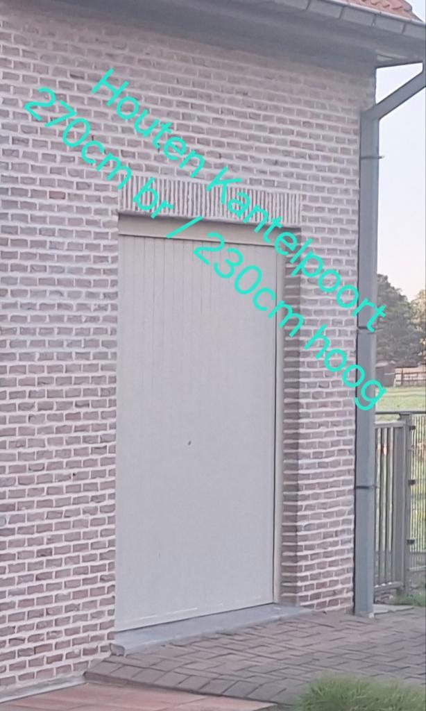 kantelpoort met automatisatie FAAC, Doe-het-zelf en Bouw, Rolluiken, Gebruikt, 200 cm of meer, 200 cm of meer, Ophalen