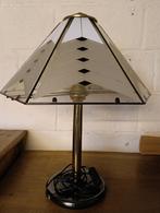 Lampe de table, abat-jour en verre, Huis en Inrichting, Lampen | Tafellampen, Ophalen, Gebruikt, Glas