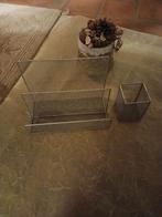 Metalen bureau organazir set - brievenbakje + pennenhouder, Diversen, Ophalen of Verzenden
