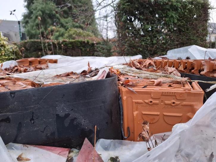 Koramic  stormpan 44 natuurrood + nokpannen, Doe-het-zelf en Bouw, Dakpannen en Dakbedekking, Dakpannen, Ophalen