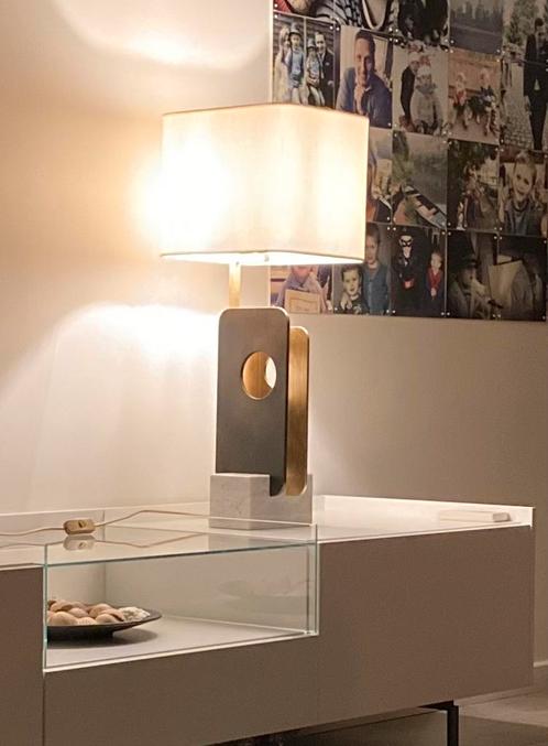 Due piastre taffellamp Esperia, Huis en Inrichting, Lampen | Tafellampen, Zo goed als nieuw, 75 cm of meer, Metaal, Overige materialen