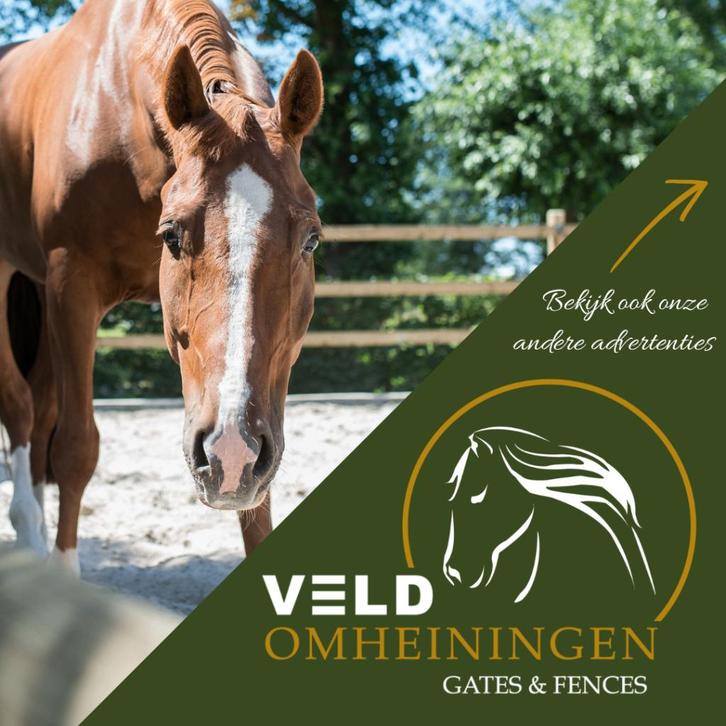 Veld Omheiningen, Rijbak, Paddock, Hekwerk, Afrastering, Dieren en Toebehoren, Stalling en Weidegang, Opfok, Stalling, Weidegang