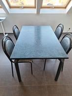 Tafel met 4 stoelen, Huis en Inrichting, Tafels | Eettafels, Ophalen, Gebruikt, 100 tot 150 cm, 50 tot 100 cm