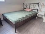 Bedframe, Huis en Inrichting, Slaapkamer | Bedden, Ophalen, Gebruikt, Zwart, 140 cm