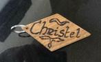 Sleutelhanger in hout met naam opschrift Christel, Enlèvement ou Envoi, Neuf