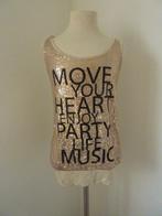 glitter top - 34 / xs - fishbone, Kleding | Dames, Topjes, Overige kleuren, Ophalen of Verzenden, Zo goed als nieuw, Zonder mouw