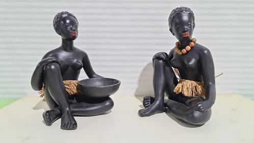 Gmunderkeramik Fink keramieken figuurtjes, 2 stuks. fifties, Antiek en Kunst, Antiek | Keramiek en Aardewerk, Ophalen of Verzenden