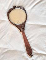 Grand miroir main Art Nouveau étain 42 cm, Enlèvement ou Envoi, Rond, Moins de 50 cm, Moins de 100 cm