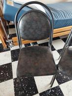 4 mooie keuken stoelen in antraciet gevlamd, Huis en Inrichting, Zo goed als nieuw, Ophalen
