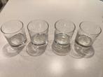 4 Wisky glazen met mooie print, Verzamelen, Glas en Drinkglazen, Ophalen, Zo goed als nieuw