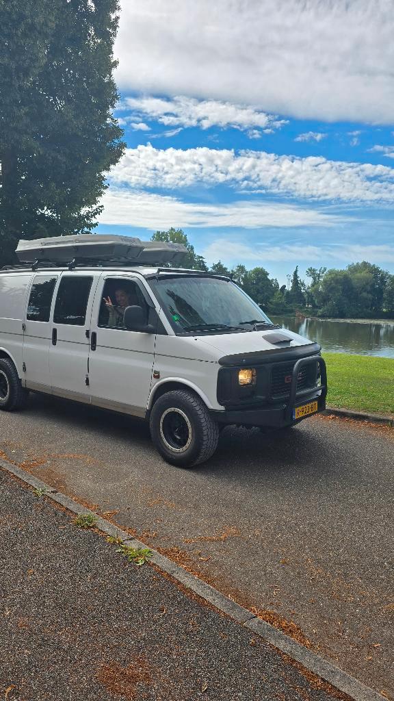 Stoere Chevy Express 1999 5.7 V8 aut. LPG/ benzine, Auto's, Chevrolet, Particulier, Overige modellen, Achteruitrijcamera, Airbags