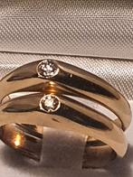 Gouden twee ringen 18k Met diamant, Ophalen of Verzenden, Zo goed als nieuw, Goud, Met edelsteen