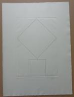 DAN VAN SEVEREN / VIERKANTEN / ZW-W ETS / 78x56cm / SIG 1973, Antiek en Kunst, Kunst | Litho's en Zeefdrukken, Ophalen of Verzenden