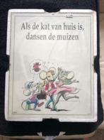Fotolijst, gezegde Als de kat van huis is..., Ophalen of Verzenden, Nieuw