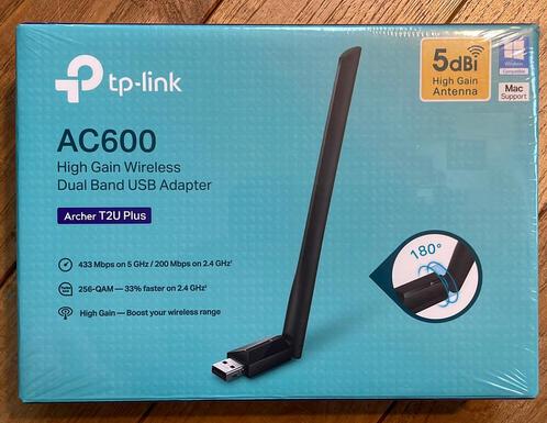 TP-Link Archer T2U Plus, Computers en Software, Netwerkkaarten, Nieuw, Intern